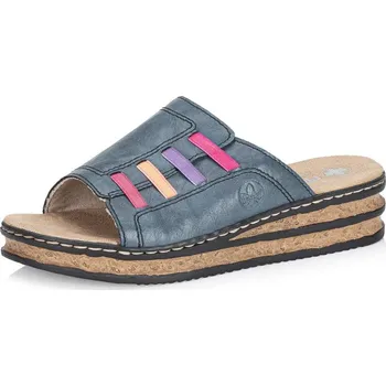 Dámské pantofle Dámské nazouváky RIEKER 62970-14 modrá S5 42