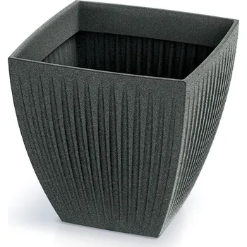 Květináč LATIE SQUAR I granitově černý, varianta 60 cm