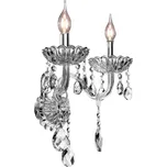 Křišťálová nástěnná lampa 300757 stříbrná