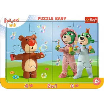 Puzzle Trefl Rámové puzzle 2v1 Funny Bobcats Treffles 10 prvků