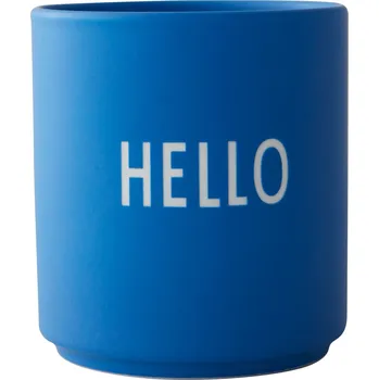 DESIGN LETTERS Porcelánový hrnek Cobalt Blue Hello 300 ml