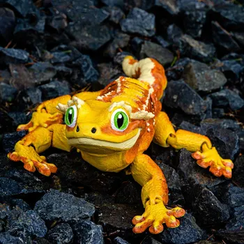 omalovánky Maluj 3D | Gekon Lojzík – Kreativní sada 3D omalovánky s barvami a štětcem