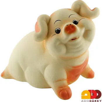 Pokladnička Pokladnička prase obrovské světle žluté 28 cm (Keramické prasátko)