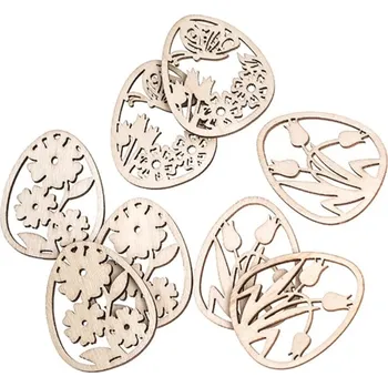 Velikonoční dekorace DP Craft Dřevěná prořezávaná vajíčka 5cm 9ks