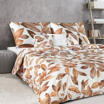 Povlečení Povlečení satén Geon Voskovka hnědá 140x200, 70x90 cm