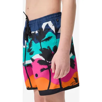 Pánské plavky DECATHLON Chlapecké surfařské kraťasy 100 Sunset 8 LET MODRÁ
