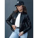 Černá koženková bunda KLIROS TY4466 Velikost: S