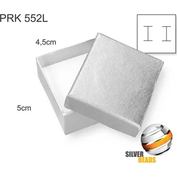 Dárková krabička Krabička na šperky. Materiál papír . Ozn. PRK 552L. Velikost 5x4,5cm. Barva Stříbrná.