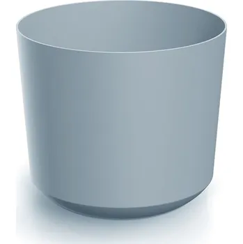 Plastový květináč TUBOS světle šedý matný, varianta 17,8 cm