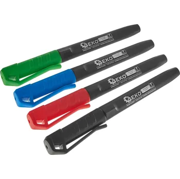 Kancelář Popisovače - fixy, permanentní, barevné, sada 4 ks