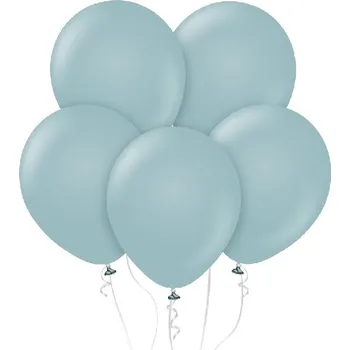 Balónek BALÓNKY pastelové ŠEDO-MODRÉ 5 ks