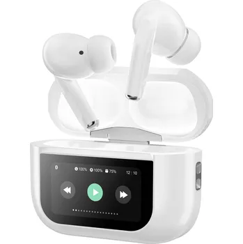 Sluchátka Music Man BT-X72 Headset do uší (In Ear) Bluetooth® stereo bílá Potlačení hluku Indikátor nabití, headset, Nabíjecí pouzdro, regulace hlasitosti, dotykové