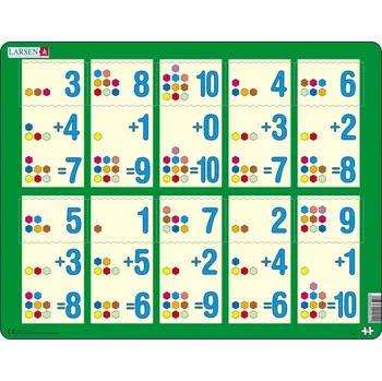 Hračka Larsen puzzle sčítání do deseti II 10 dílků
