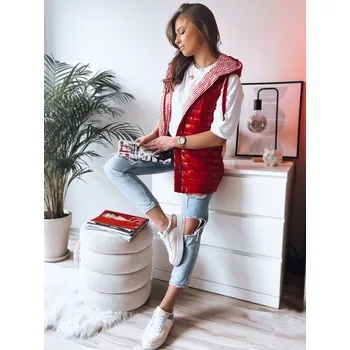 Dámská vesta Červená oboustranná vesta CRISTINA TY3471 Velikost: M