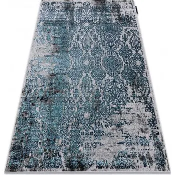 Koberec Koberec DE LUXE 2081 Ornament vintage - modrý / šedý