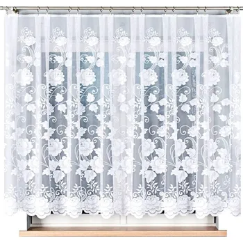 Záclona Záclona vzor 023006, výška 150 cm, bílá barva (na metry)