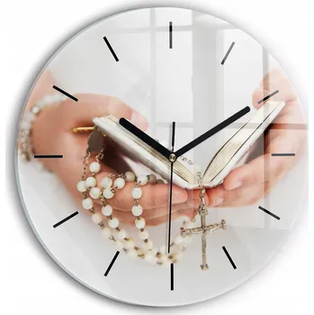 Hodiny Nástěnné hodiny SacroArte bílé 30 cm