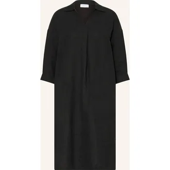 Dámské šaty Darling Harbour Dámské Lněné Šaty S 3/4 Rukávem, černá, 34