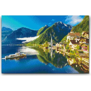 Diamantové malování Diamantové malování - Rakouský přístav Velikost: 40x60cm, Rámování: Pouze srolované plátno, Diamanty: Čtvercové