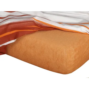 Prostěradlo Froté prostěradlo karamel 80x200x20 cm