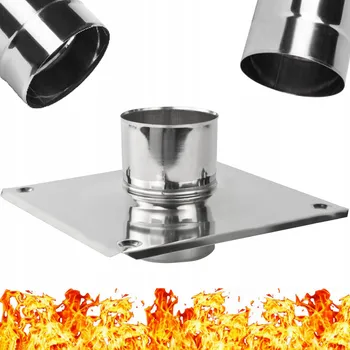 Komín Komínová deska fi 120 kyselinovzdorná nerezová komínová KWAS ZÁKLADNA