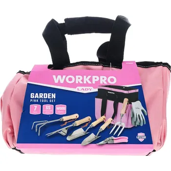 Nůžky na větve Dámská sada zahradnického nářadí WORKPRO - 7 ks - WP206803