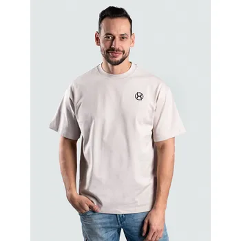 Pánské tričko BrainMax pánské bavlněné triko, krémové Velikost: XL Tričko s krátkým rukávem pro muže ze 100% bavlny