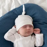 Novorozenecká čepice s uzlíkem / bílá Velikost: 35
