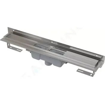 Alcadrain Sprchový žlab Flexible 85 cm, s nastavitelným límcem ke stěně, svislý odtok, nerez, APZ1004-850