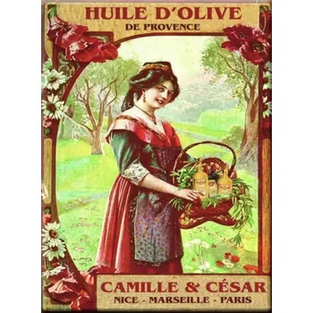 Plechová cedule Plechová cedule Huile D olive