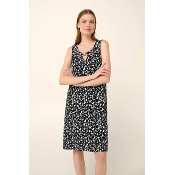 Dámské šaty Vamp Černobílé letní šaty bez rukávů 22498