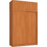 Skříň s posuvnými dveřmi a nástavcem 150 cm CLP mono olcha