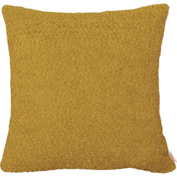 Polštář Čtvercový polštář hořčičný bouclé