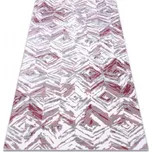 Koberec AKRYL DIZAYN 121 jasný šedý / jasný růžový