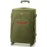 Malý palubní kufr na 4 kolečkách s expandérem 40 l Suitcase 013 zelená