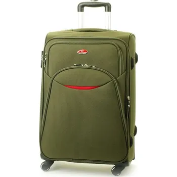 Malý palubní kufr na 4 kolečkách s expandérem 40 l Suitcase 013 zelená
