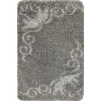 Koberec Koupelnový kobereček Marika šedý, květiny