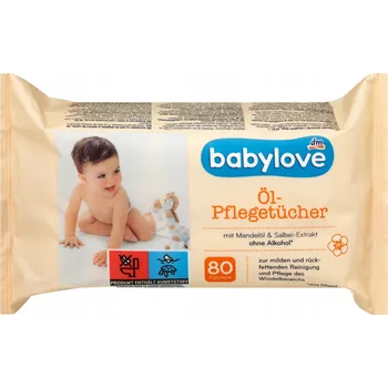 Vlhčený ubrousek BABYLOVE VLHČENÉ UBROUSKY S MANDLOVÝM OLEJEM z Německa