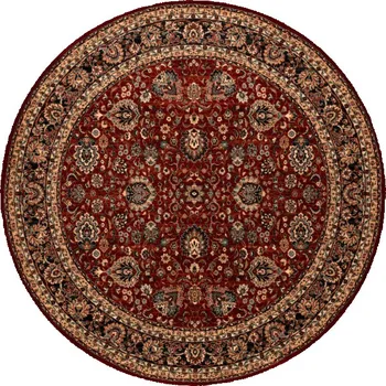 Koberec Koberec KASHQAI 4362 300 ornament, bordó / černý kruh