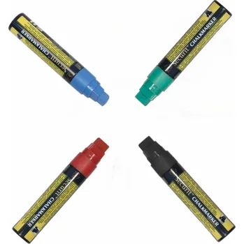 B2B Partner Křídový popisovač, hrot 7-15 mm, mix barev, 4 ks