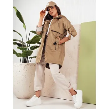 Dámská cargo bunda Tmavě béžová parka MEROY TY4289 Velikost: 2XL