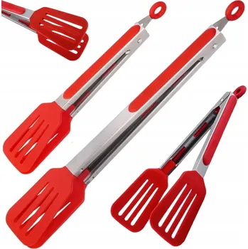 Příslušenství pro gril Silikonowe szczypce kuchenne szerokie na grilování masových salátů, 2 ks, sada