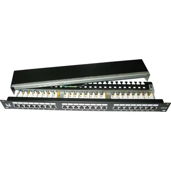Patch panel LYNX Patch panel 19", 24 portů, Cat6, stíněný, LYNX