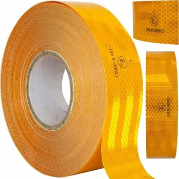 Lepicí páska REFLEXNÍ SAMOLEPICÍ OBRYSOVÁ VÝSTRAŽNÁ PÁSKA DO AUTA ŽLUTÁ