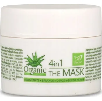 Pleťová maska Finclub Pleťová maska 4 v 1: Aloe Vera & olivový olej