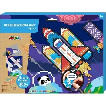 kreativní sada Vyrábění pro děti Avenir Pixelový obrázek - raketa