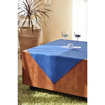 ubrus Polášek Holešov Ubrus teflon UNI 7346 100% polyester Modrá 140x260 ovál