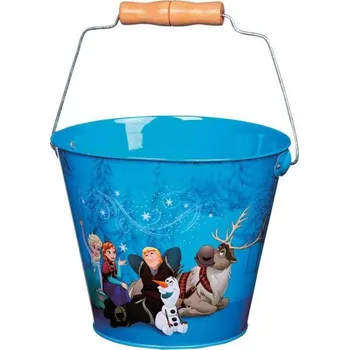 Hračka na písek Kyblík plechový Frozen (Ledové Království) modrý 2 l na písek kov
