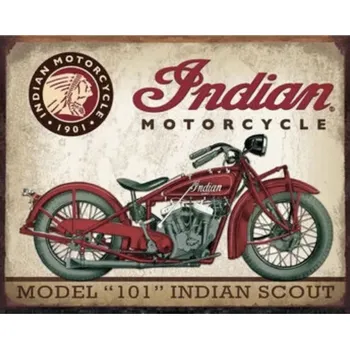 Plechová cedule Plechová cedule motorka Indian motocykle model 101
