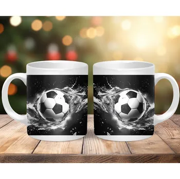 Stolování Hrnek 330ml, FOTBALOVÝ MÍČ ČERNOBÍLÝ, cena za 1 ks